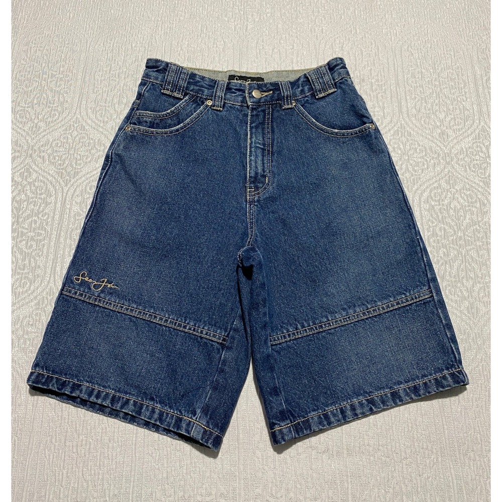 Sean John Denim Shorts Boys‎ Size 10 Blue Hip Hop Skater Distressed